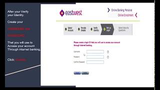 How to Register Online at EASTWEST BANK