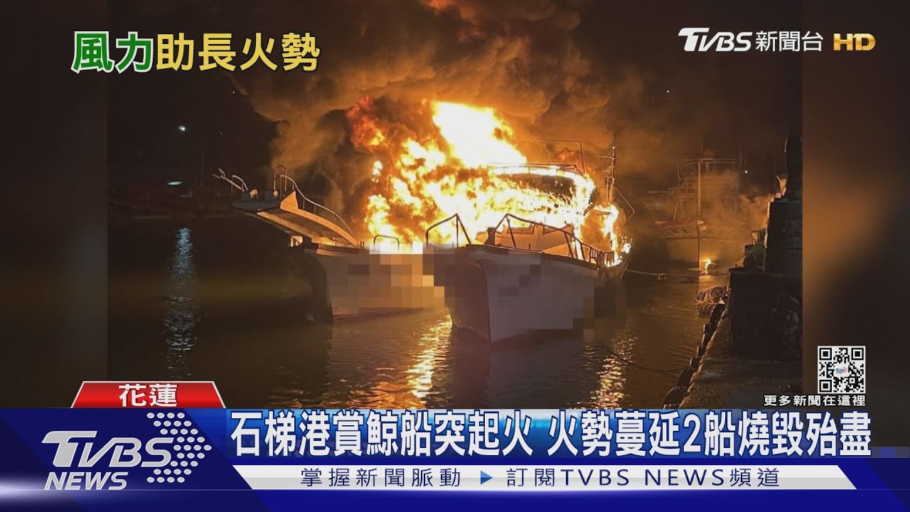 賞鯨季恐撲空!花蓮知名「石梯港」 2艘賞鯨船燒毀