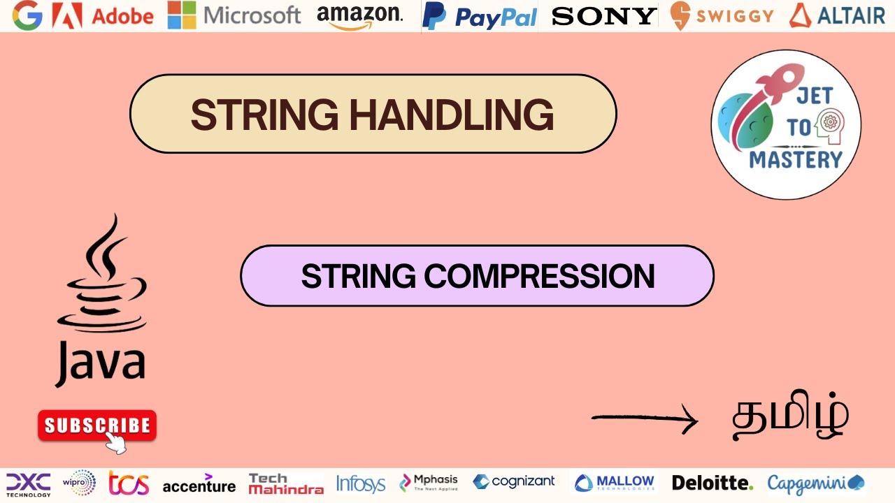 String Compression || DSA || Java || Tamil