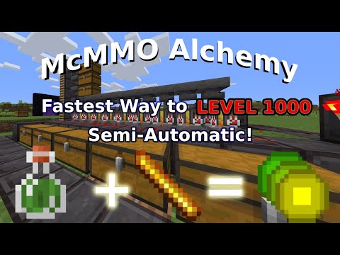 Minecraft McMMO: Fastest Alchemy XP Grinder