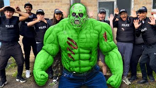 Zombie Hulk VS Cops - Hide and Seek!