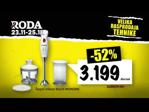 Roda I Velika rasprodaja tehnike 23.11 -25.11.2018.