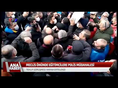 MECLİS ÖNÜNDE EĞİTİMCİLERE POLİS MÜDAHALESİ-CEM TV-02/01/2022 | EĞİTİM İŞ