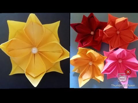 ORIGAMI PAPER FLOWER/ DIY/ lotus flower/ easy tutorial/ Charito Dagupion