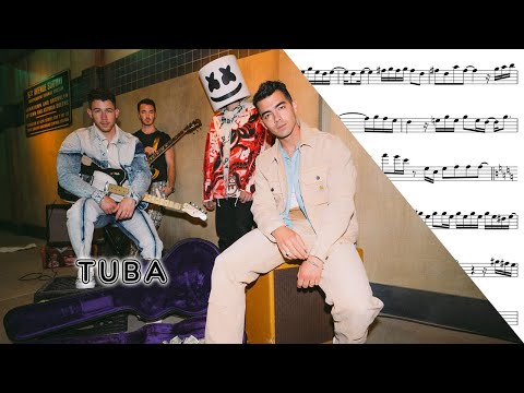 Marshmello x Jonas Brothers - Leave Before You Love Me – Tuba Sheet Music