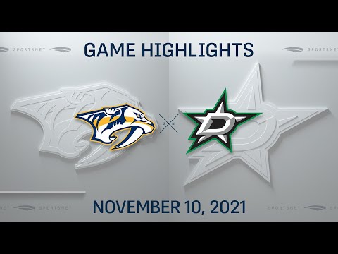 NHL Highlights | Predators vs. Stars - Nov 10, 2021