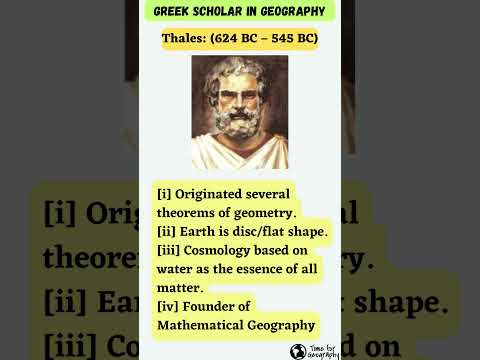 Thales Of Miletus | Greek Geographers | Quick Bites- Geographical Thoughts | In Hindi