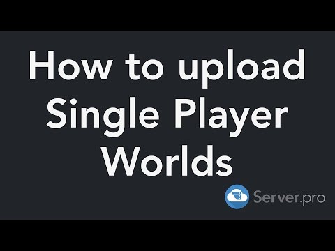 How to Upload a Single Player World - Minecraft Java