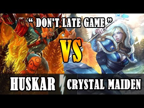 Dota 2 - [ Huskar vs support crystal maiden ] don't late games when u wan win.