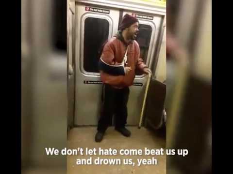 Awesome guy singing in NYC train ride.