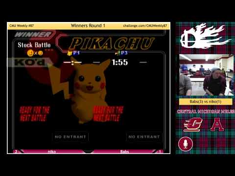 Babs (Falco) vs niko (Pikachu) - SSBM Singles - CMU Weekly #87