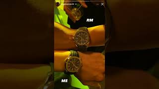 rm, jessi and simon dominic matching their watches at jhope's party🤣🤣🤣🤣