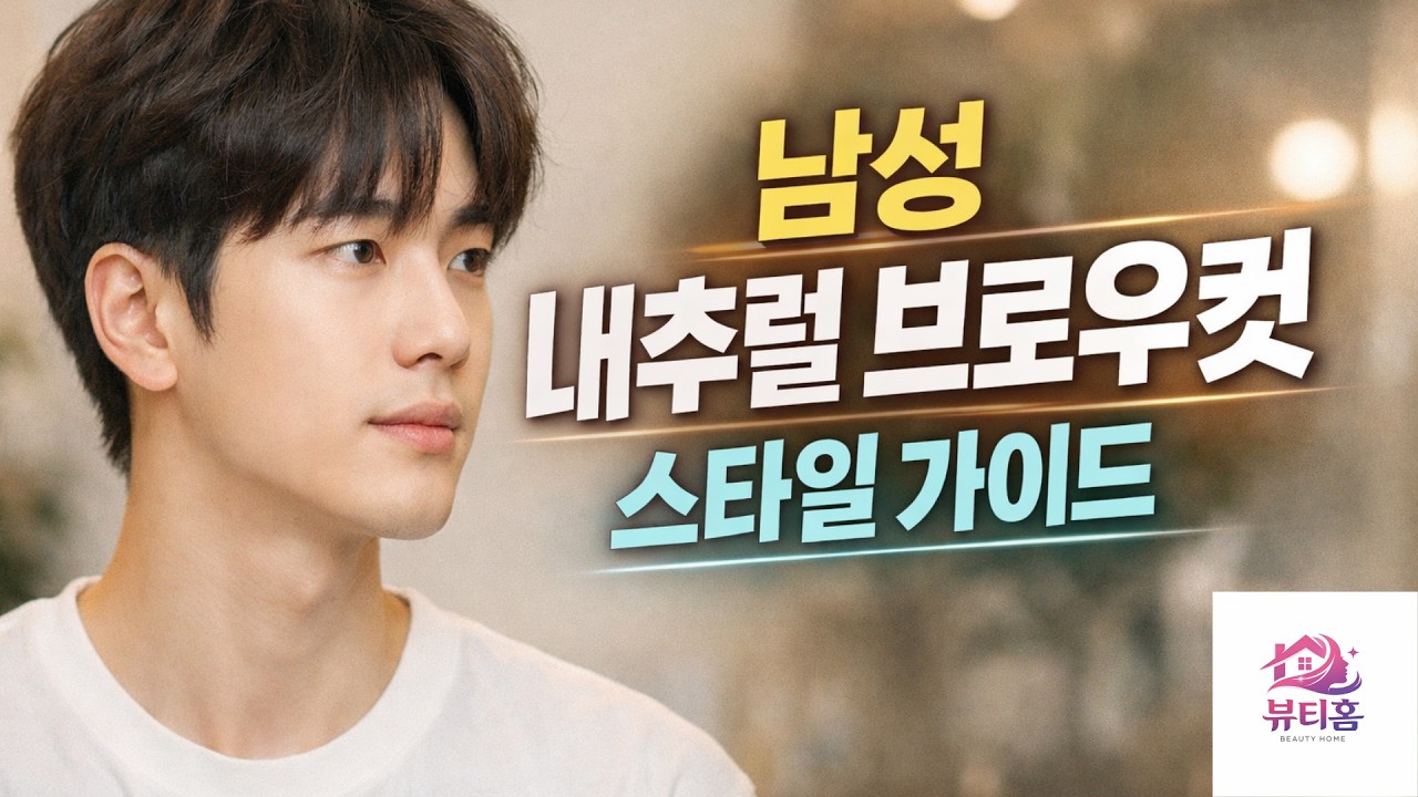 남성 내추럴 브로우컷 스타일 가이드
