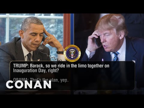 Trump Calls Obama On The Eve Of His Inauguration | CONAN on TBS