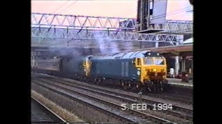 preview picture of video 'Trains In The 1990's   Crewe feat  Class 50's 5th February 1994'