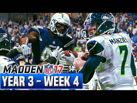 Madden 17 Chargers Franchise Mode Year 3 - Week 4 vs Seahawks | Ep.52