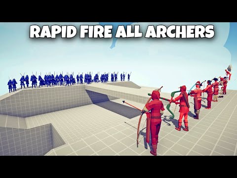 RAPID FIRE ALL ARCHERS vs EVERY UNIT - Totally Accurate Battle Simulator TABS