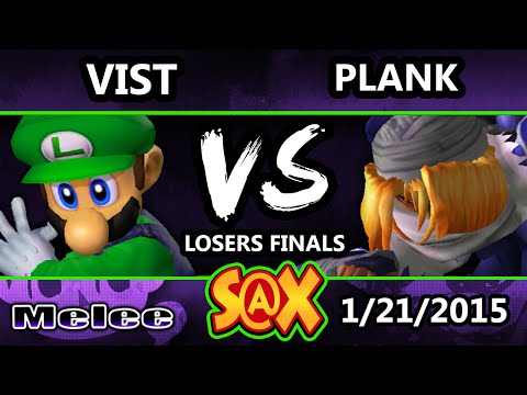 S@X - Plank (Sheik) Vs. Vist (Luigi) SSBM Losers Finals - Melee