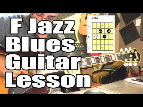 F Jazz Blues Guitar Comping Lesson For Beginners | Three-Note Voicings With Chord Shapes