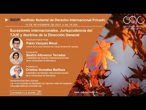 INDIP - Sucesiones internacionales. Jurisprudencia del TJUE y doctrina de la Dirección General