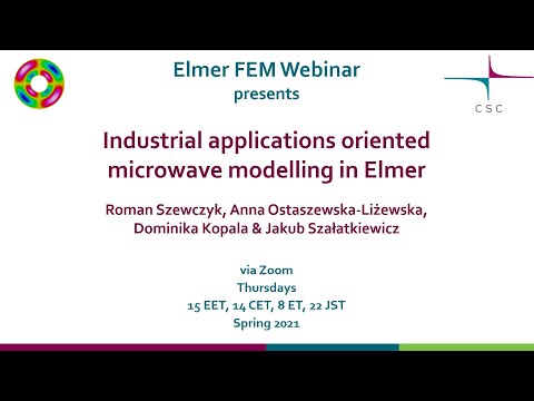, title : 'Elmer FEM Webinar - Microwave Modeling in Elmer'