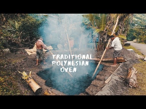 Marquesas, Unique Wild Islands,  Food preparation in Underground Oven