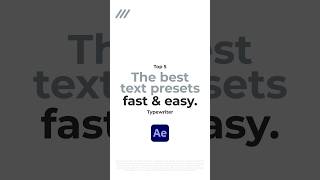 My Top 5 Favorite After Effects Text Animation Presets #tutorial