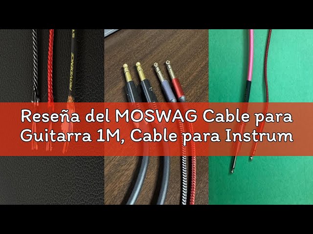 Vídeo relacionado con MOSWAG Cable para Guitarra 1M, Cable para Instrumentos Estéreo 6,35mm TRS, Jack 6,3mm a Jack 6,3mm, Trenzado de Nylon, Blindaje Antirruido, para Guitarra, Amplificador, Bajo, Teclado, Pedales de Efect