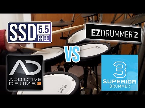 SSD 5 Free vs Addictive Drums 2 vs EZDrummer 2 vs Superior Drummer 3