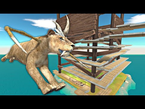 ALL DINO ESCAPE FROM ALIEN SMILODON FAST !! - Animal Revolt Battle Simulator