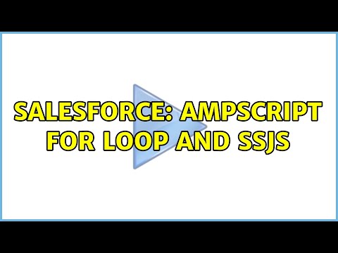 Salesforce: AMPScript for loop and SSJS