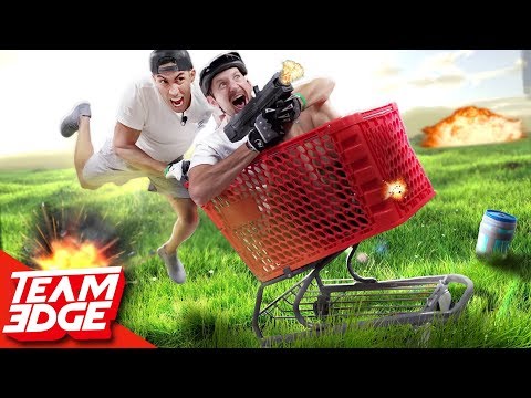 Fortnite Shopping Cart Shootout | IRL!! Video