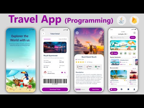 How to use android studio to create a Travel app with java & firebase