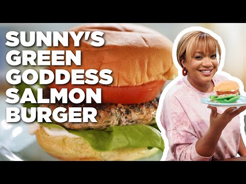 Sunny's Green Goddess Salmon Burger