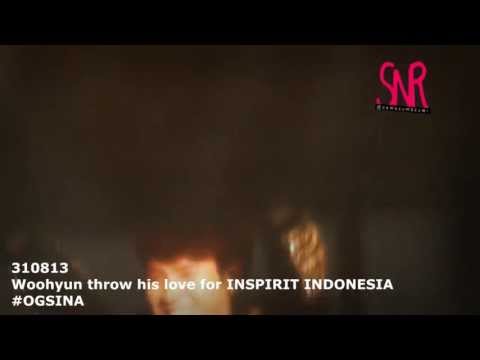 [FANCAM] 310813 Woohyun throw his love for INSPIRIT INDONESIA #OGSINA