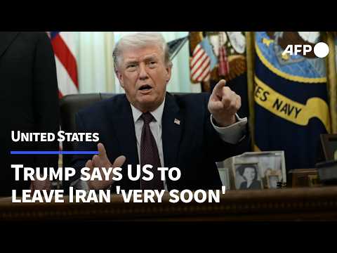Video Thumbnail: Trump says US to leave Iran 'very soon' | AFP