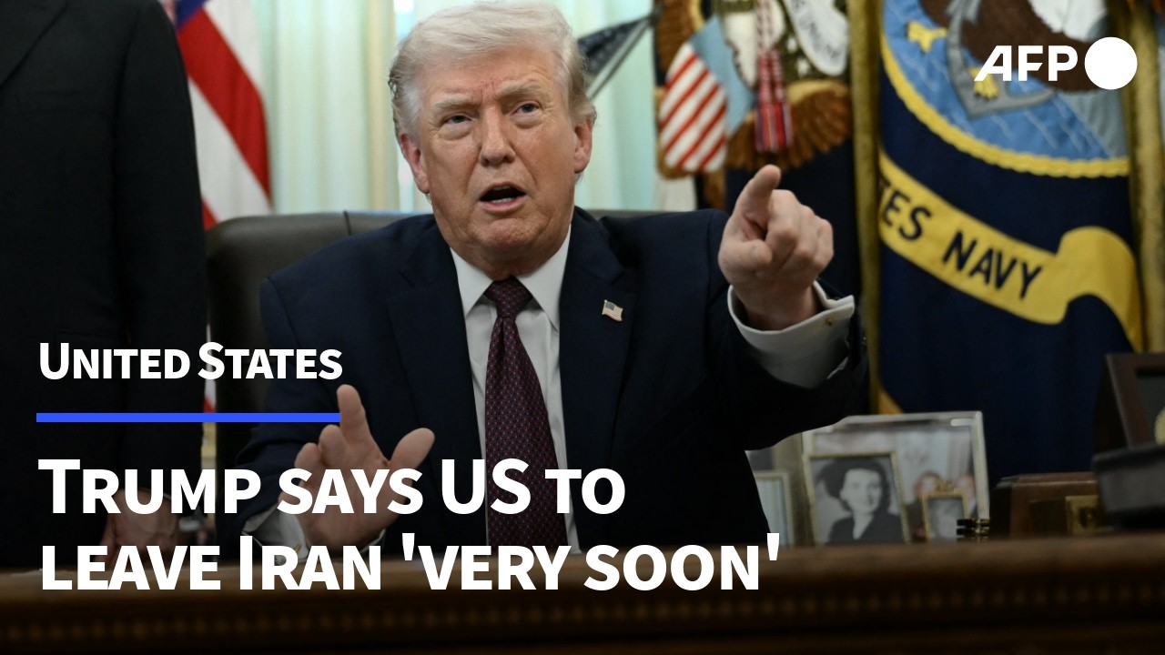 Video | Trump says US to leave Iran 'very soon' | AFP