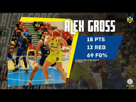 Alex Gross Dominates with 18 Points & 13 Rebounds | CSU Sibiu vs CSU Craiova 07.10.2024 | Highlights