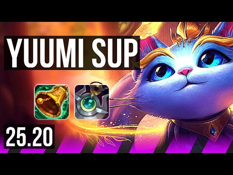 YUUMI & Ezreal vs LEONA & Lucian (SUP) | 5/0/25, 15k DMG | KR Master | 25.20