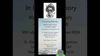 Winston Elliot Joseph | Funeral Announcement #obituaries #svg