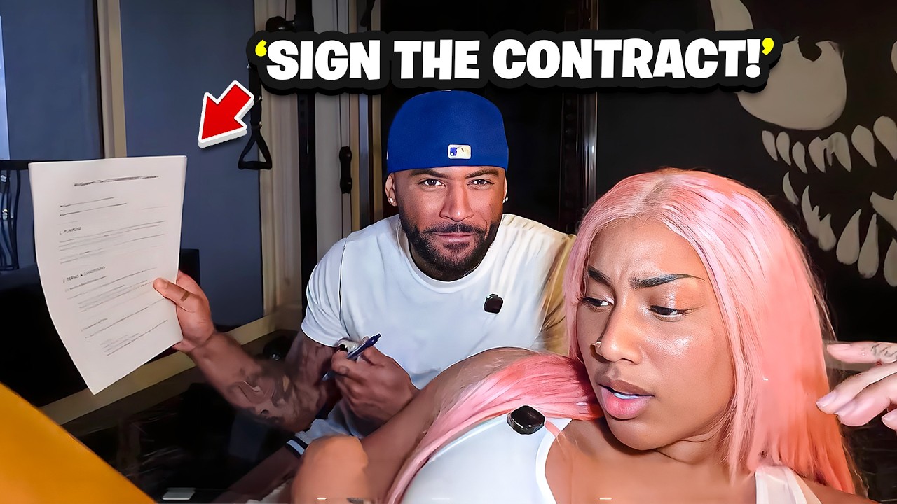 McQueen Ask 6'8 Cuban Angel Fernández To Sign a GIRLFRIEND CONTRACT **THINGS GET HEATED** 😮😲