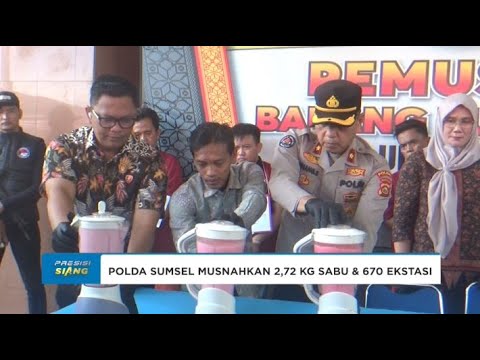 POLDA SUMSEL RILIS PEMUSNAHAN BARANG BUKTI NARKOBA