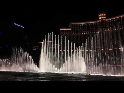 Fountains Of Bellagio - “The Star Spangled Banner” (Night) 4K