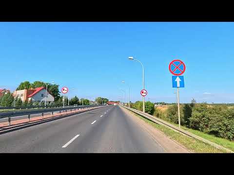 Poland / Olsztyn - Gdańsk: route by car. 4K gopro 11.