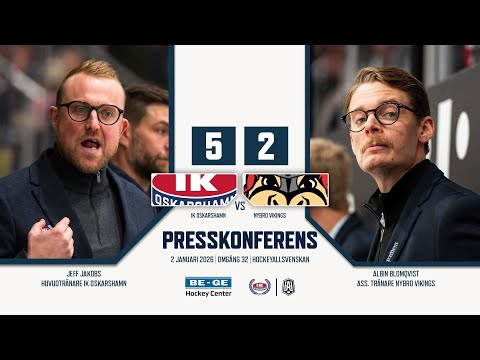 Presskonferens efter IK Oskarshamn – Nybro Vikings 2 januari 2026