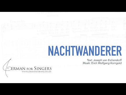 Nachtwanderer (Eichendorff / Korngold) | DICTION & IPA TRANSCRIPTION | GERMAN FOR SINGERS