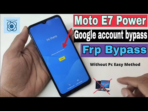 Moto E7 Power frp/google account bypass||Android 10,11||Without Pc||Latest Method||2022||