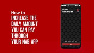 How to change the daily amount you can pay through your NAB app