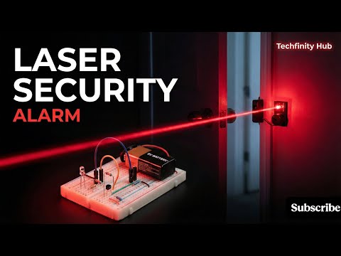 Simple Laser Security Alarm Full Tutorial | DIY Laser Tripwire System Step-by-Step