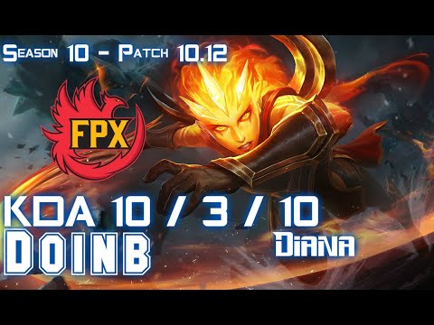 FPX Doinb DIANA vs SYNDRA Mid - Patch 10.12 KR Ranked